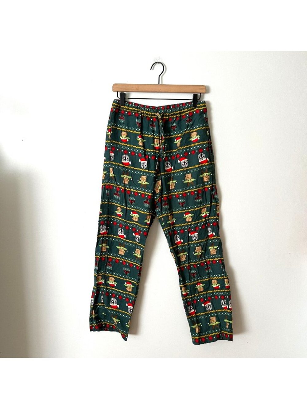 Hanna Andersson x Star Wars Mandalorian Holiday Flannel Pajama Pants Adult Sz XS